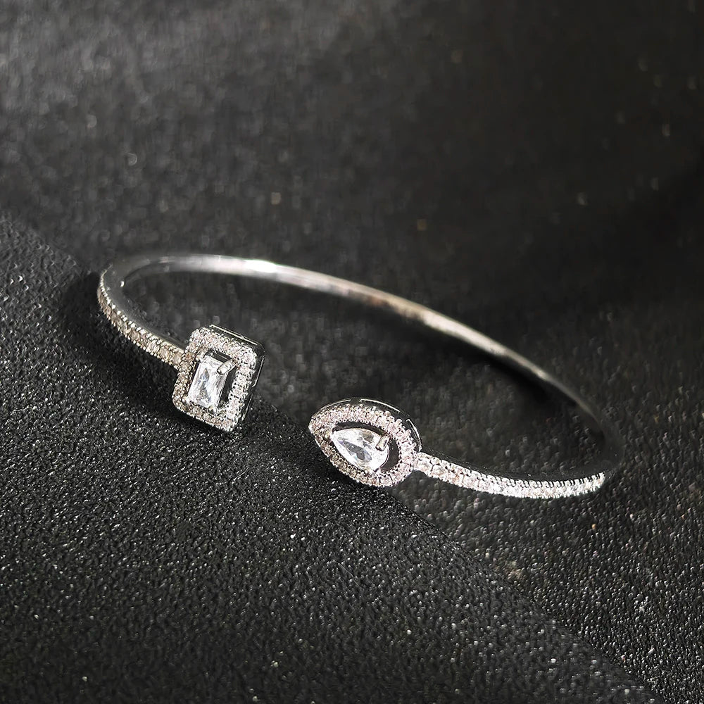 Vipera Geometric Open Cuff Bangle