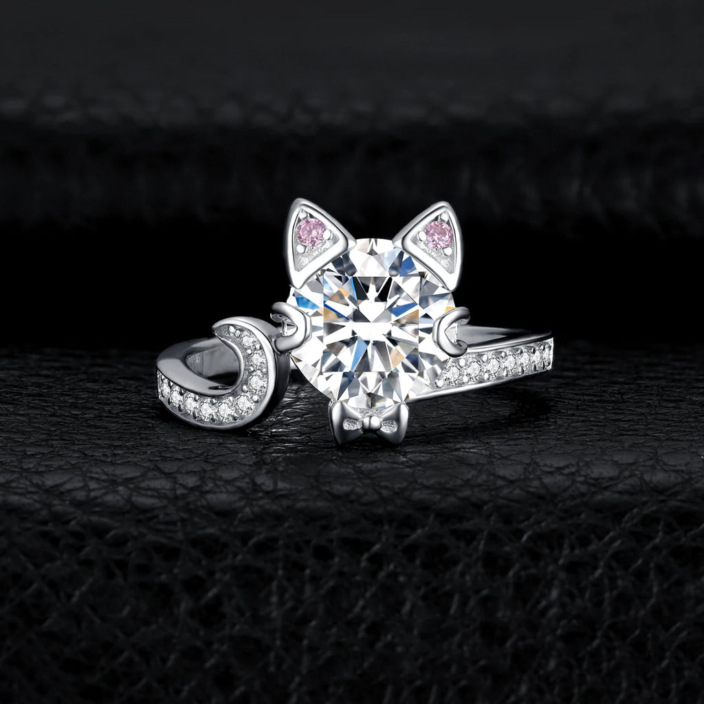 Whisker & Gem Cat Ring
