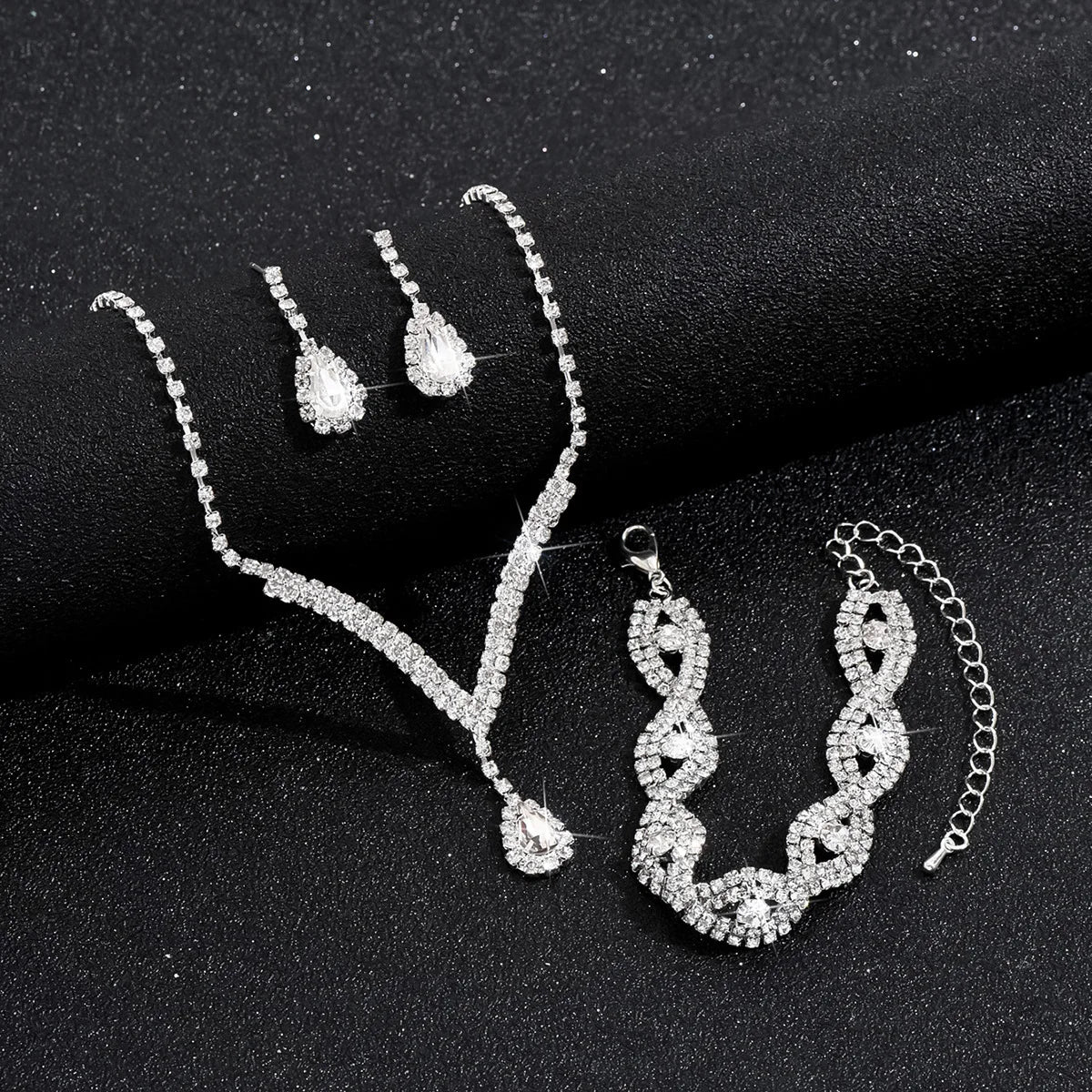 Ethereal Drop 3-Piece Crystal Jewelry Set