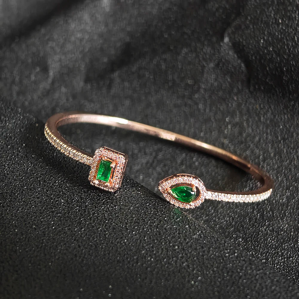 Vipera Geometric Open Cuff Bangle