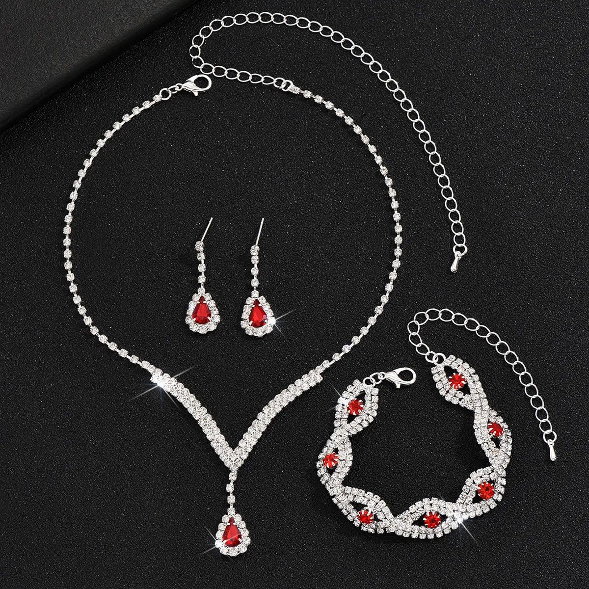 Ethereal Drop 3-Piece Crystal Jewelry Set