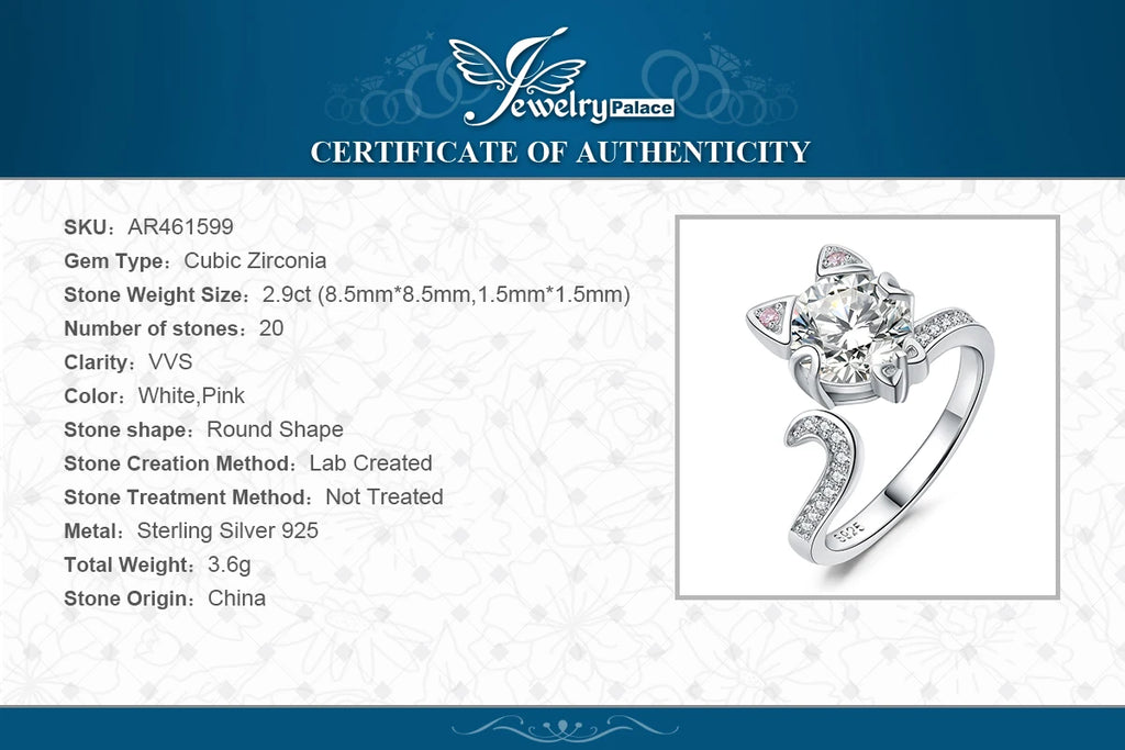 Whisker & Gem Cat Ring