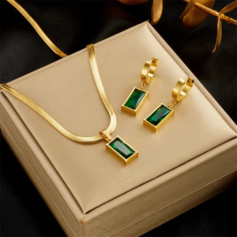 Emerald Luxe Jewelry Set