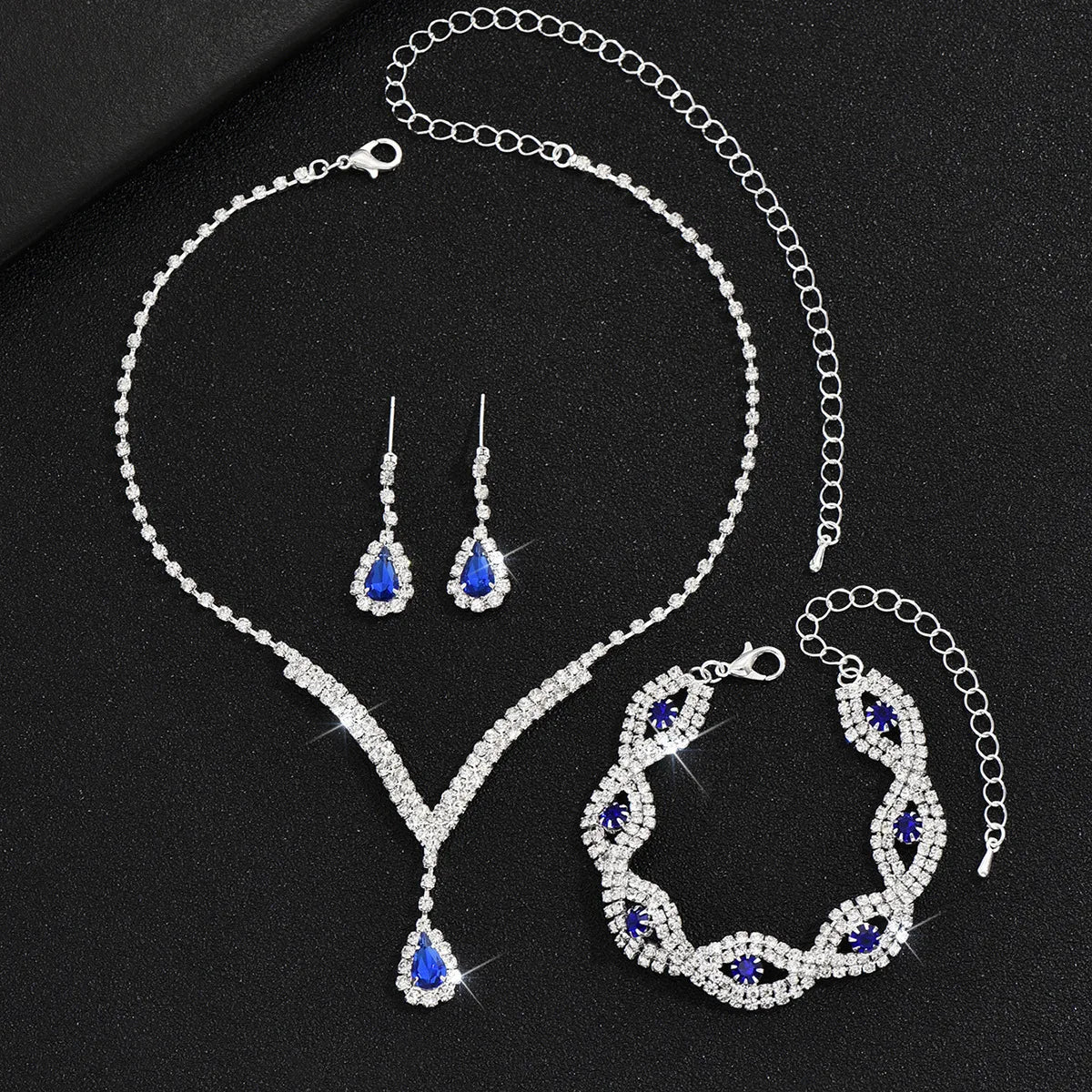 Ethereal Drop 3-Piece Crystal Jewelry Set