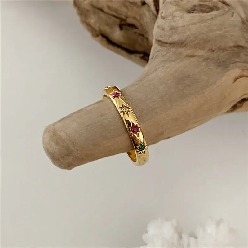 Starlight Rainbow Ring Set