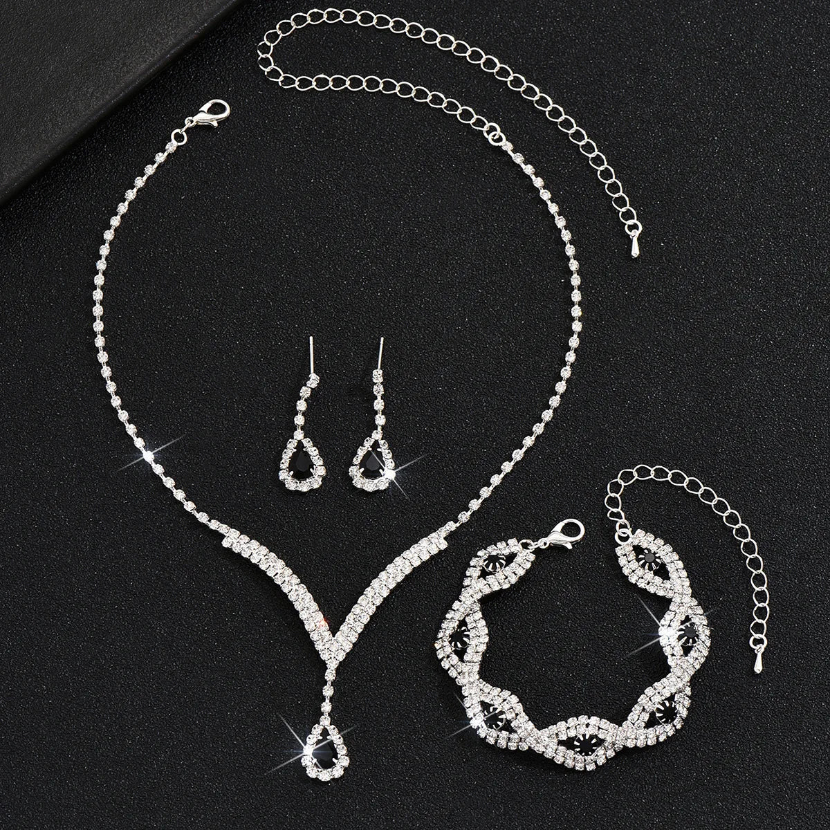 Ethereal Drop 3-Piece Crystal Jewelry Set
